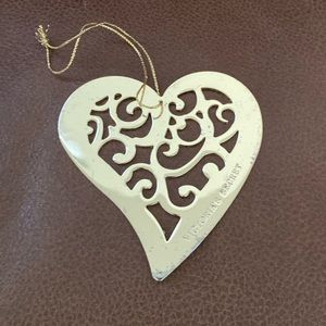 Victoria Secret Gold Heart Ornament